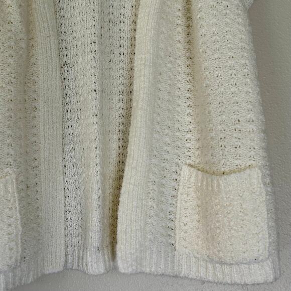 Vintage Bonnie Lee short sleeve open knit cardigan sweater 60s 70s cottagecore M - Picture 2 of 13